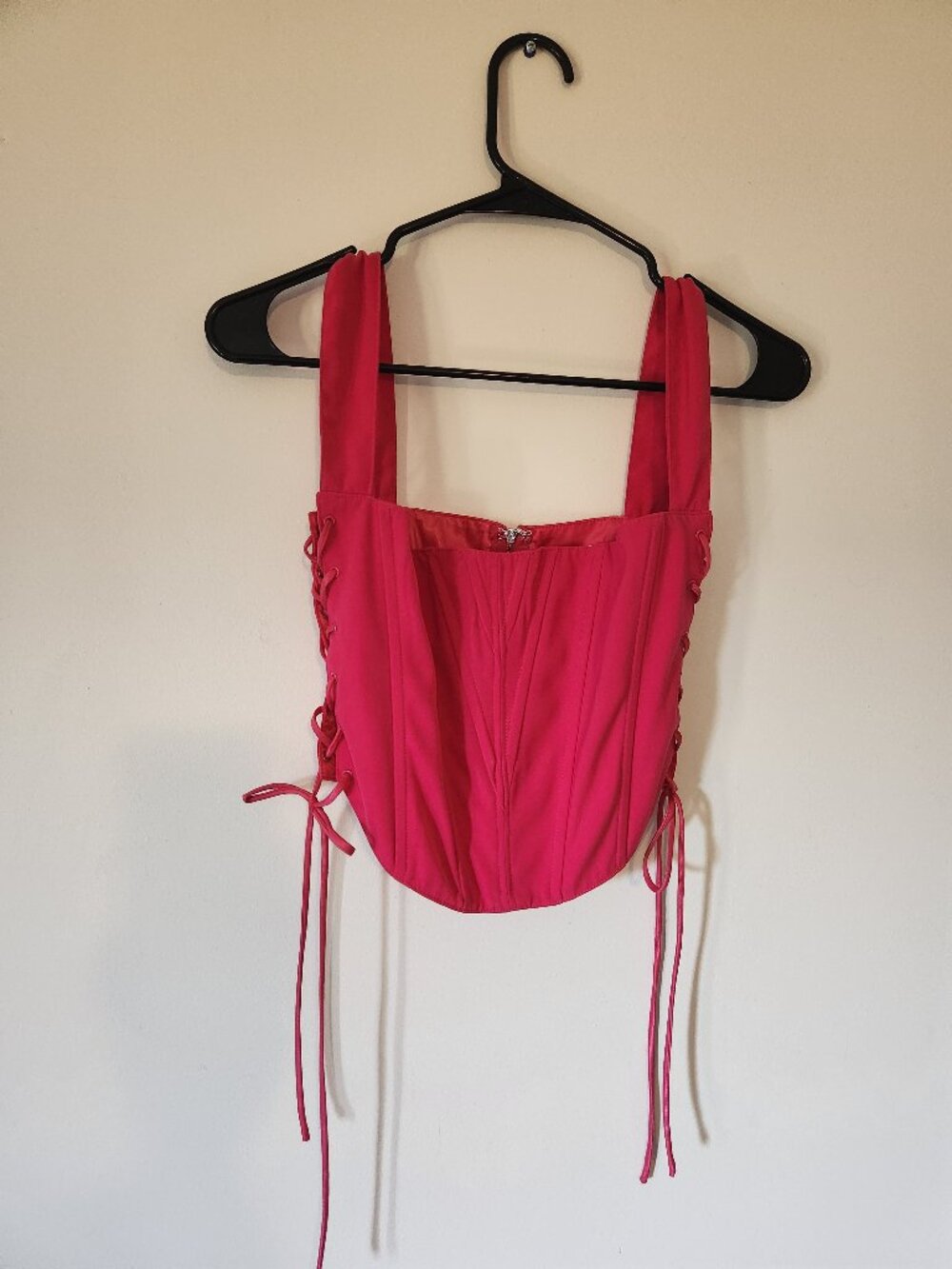 Fashion Nova Hot Pink Corset Top